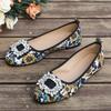 Fashion Shoes for Women 2024 Hot Sale One Kick Women's Flats Autumn Round Toe Rhinestones Mixed Colors Flat Casual Comfortable Shoes