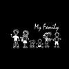 Family My Mom Kid Baby Cat Dog Pet Car Car Motorcycle Beauty Vinyl Sticker 15cm * 7.5cm Cover Scratches Interior Mirrors 6