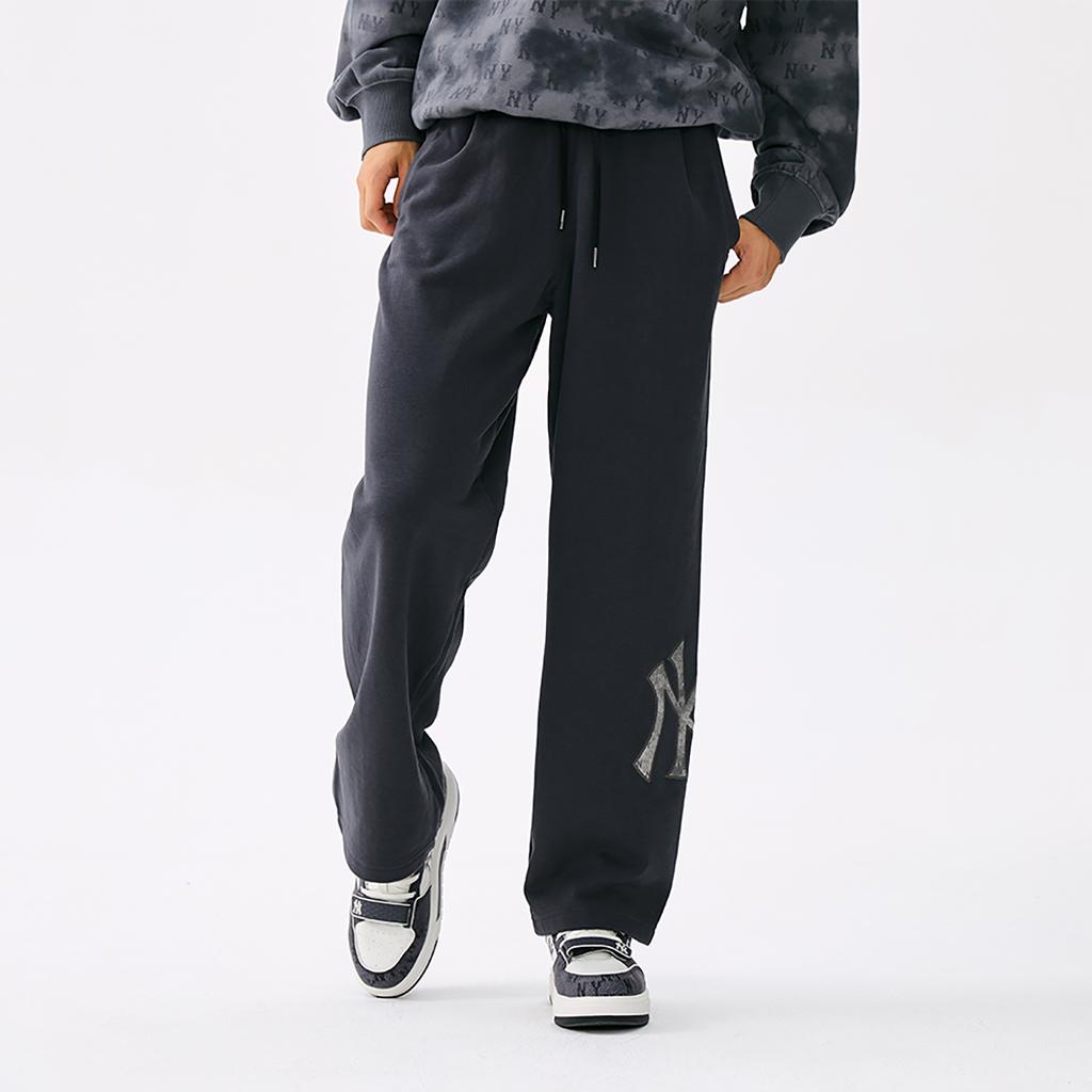 New MLB MONOGRAM Collection New York Yankees 25FW Casual Pants Unisex Standard Charcoal Gray 3APTM0154-50CGS