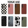 Luxe Clmj Chocolade Blauw Cowdy Telefoonhoesje voor Samsung Galaxy S20 S23 S24 S25 FE Plus Ultra 4G 5G Dubbellaagse Achterkant