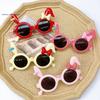Retro Children'S Glasses Boys And Girls Cute Rabbit Sunscreen Sunshade Sunglasses Baby Cartoon Concave Sunglasses Tide