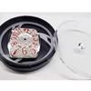 Single Watch Head Storage Case Round Organiser Box Container Featuring Transparent Top Lid for Display and Travel Use