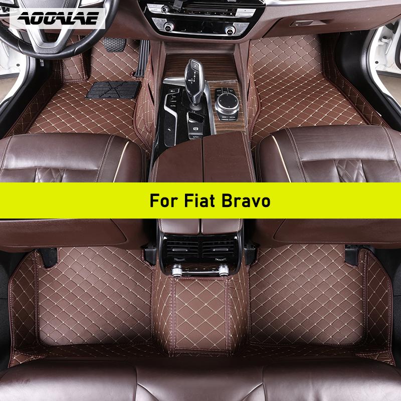 

AOOALE Пользовательские автомобильные коврики для Fiat Bravo Автоковры Аксессуары для ног Coche