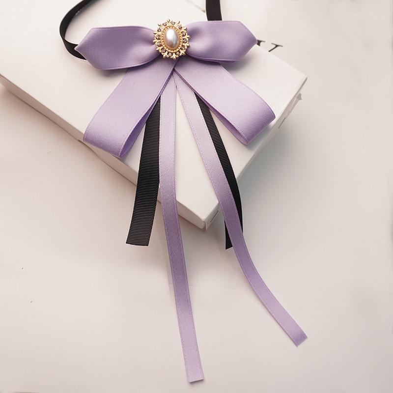 Korean Style Womens Bow Tie With Water Diamond Embellishments For Office Casuals