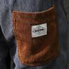 Winter Men Thick Warm Corduroy Sweatpants Men Cargo  Pants Color Matching Fleece Liner Elastic Waist Big Pocket Trousers Loose Sports Harem Pants