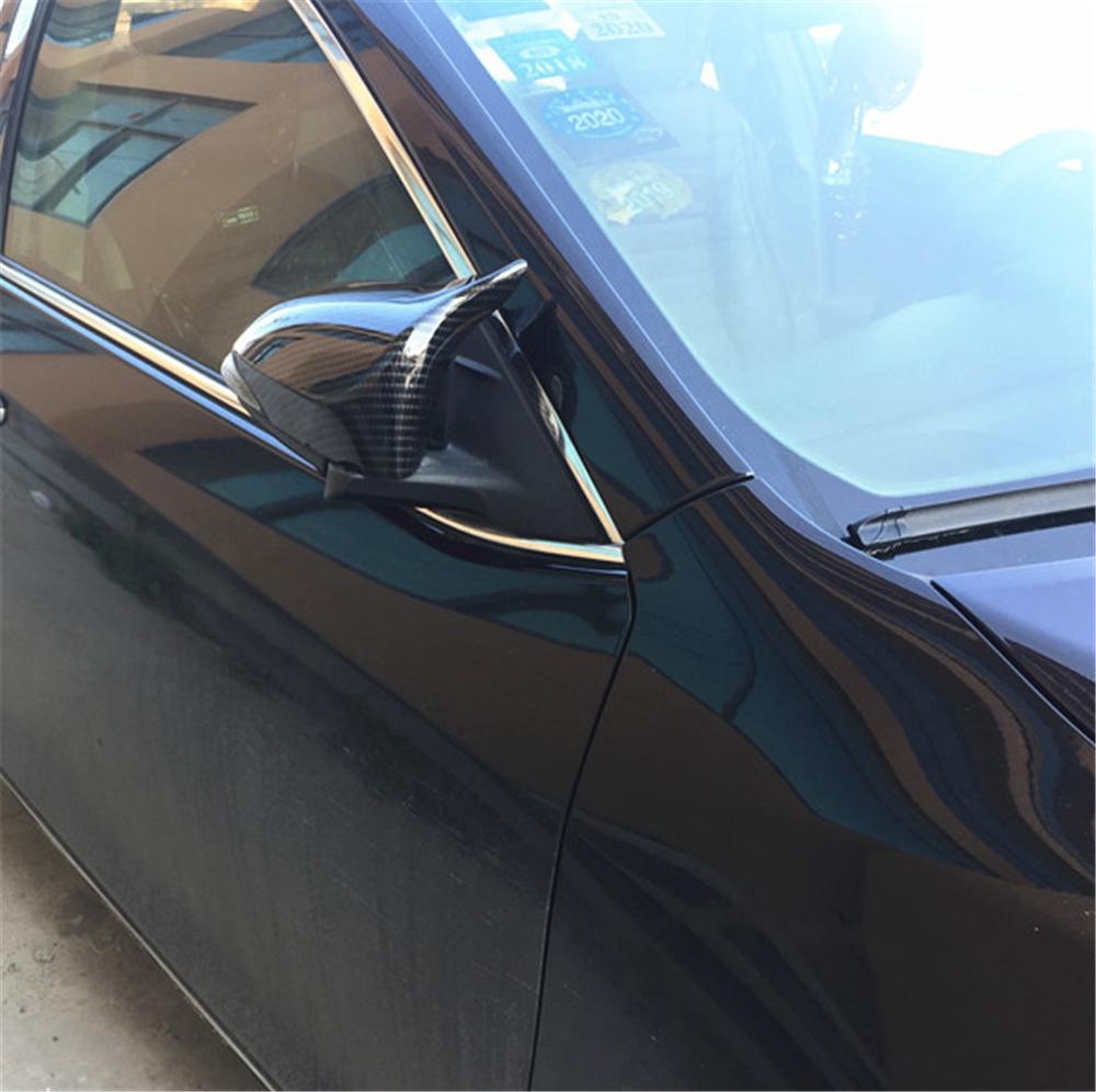 For 2012-2017 Toyota Camry Rear Side View Mirror Cover Trim Carbon Fiber Look 2x