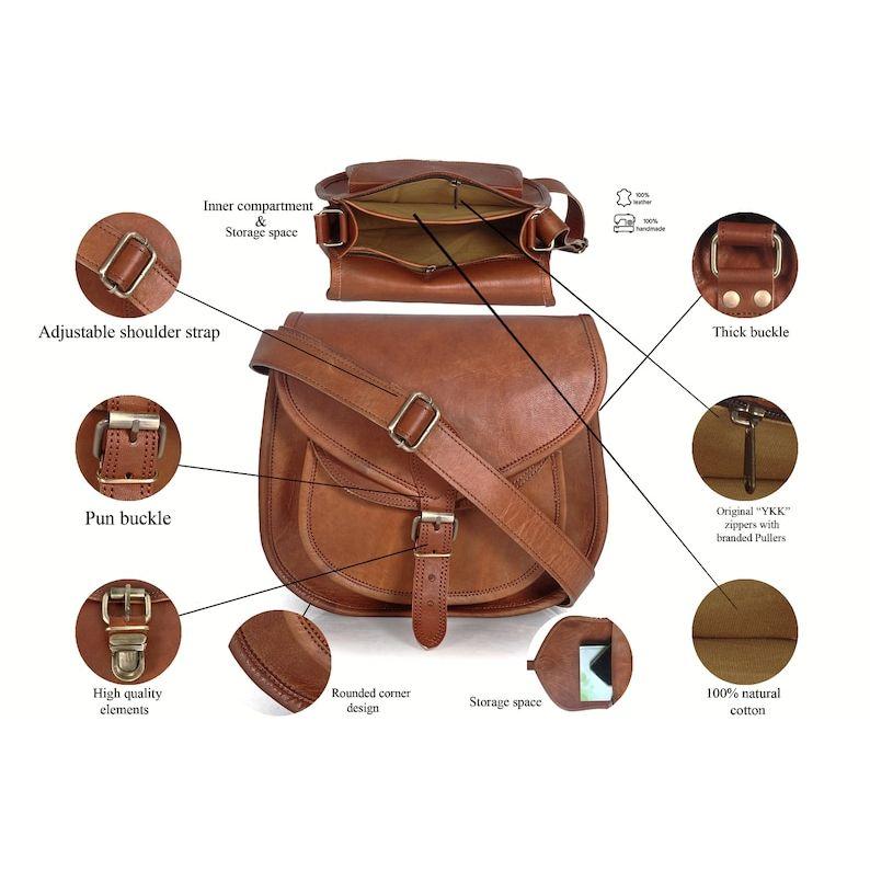 Goat Leather Crossbody Bag for Women | Handmade Vintage Brown Purse | Small Leather Satchel | Shoulder Bag | Gift for Her