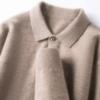Herren 100% dicke Wolle - Stehkragen Slim Fit Winter Dick Warm, Geeignet für Geschäftsreisen, Büro und Freizeit
