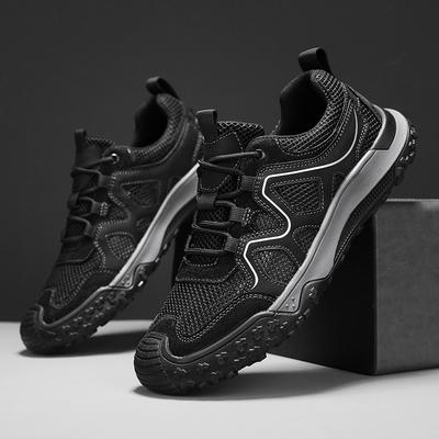 Atmungsaktive Herren Freizeitschuhe Leichte Outdoor Herren Wanderschuhe Rutschfeste Herren Sneaker Ausgehöhltes Trekking-Schuhwerk Trainer