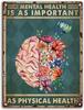 Metallblechschild Mental ist eine wichtige mentale Wand Vintage Lustiges Poster Wanddekor Kunst Geschenk esAluminium