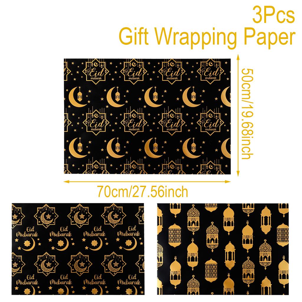 Eid Mubarak Kraft Wrapping Paper Ramadan Kareem Decoration For Home 2025 Ramadan Kareem Islam Muslim Party Eid Al Adha Gifts