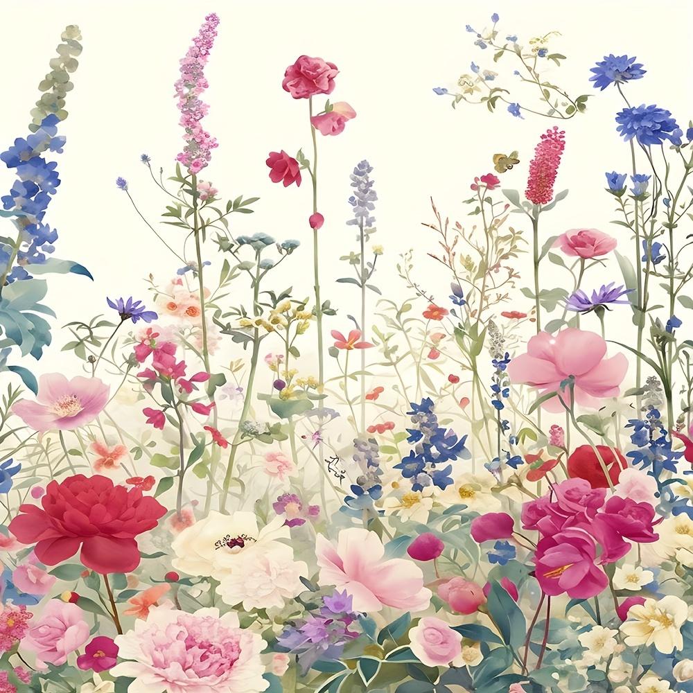 Polyester Floral Shower Curtain - Vibrant Digital Print, Machine Washable, Grommets, All-Season Decor,Privacy&Floral Bath Design