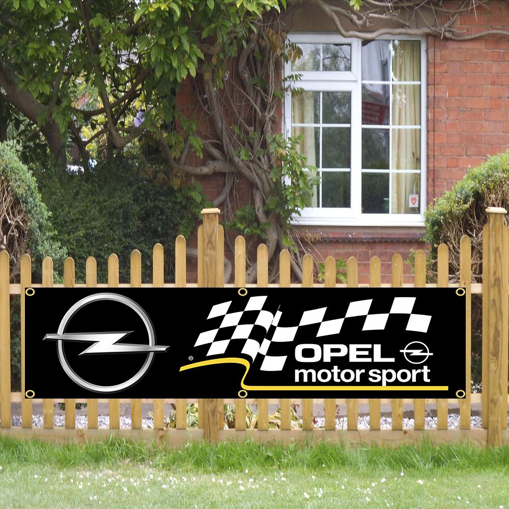 AAAYR1 60X240cm Opels Car Banner Flag Polyester Printed Garage or Outdoor Decoration Tapestry