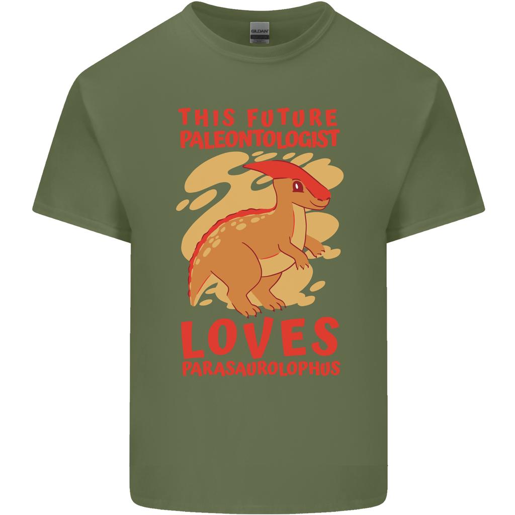 Dinosaur Palaeontologist Loves Parasaurolophus Unisexs Light Cotton TShirt