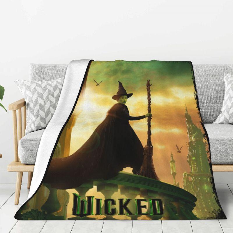 Custom Wickeds Musical Movie Blanket 3D Print Soft Flannel Fleece Warm Throw Blankets for Car Bed Couch Quilt