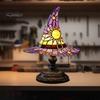 Witch Hat Lamp LED Night Light Soft Glow Battery Powered Handmade Gothic Wizard Hat Shape Light Bedside Lamp Decoration