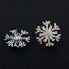 Elegant Snowflake Brooch for Women, Luxury Feel, Zirconia Accents, Lapel Pin with Anti-Slip Button