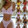 Charming Three-Piece High Elastic Lace Women's Lingerie Set