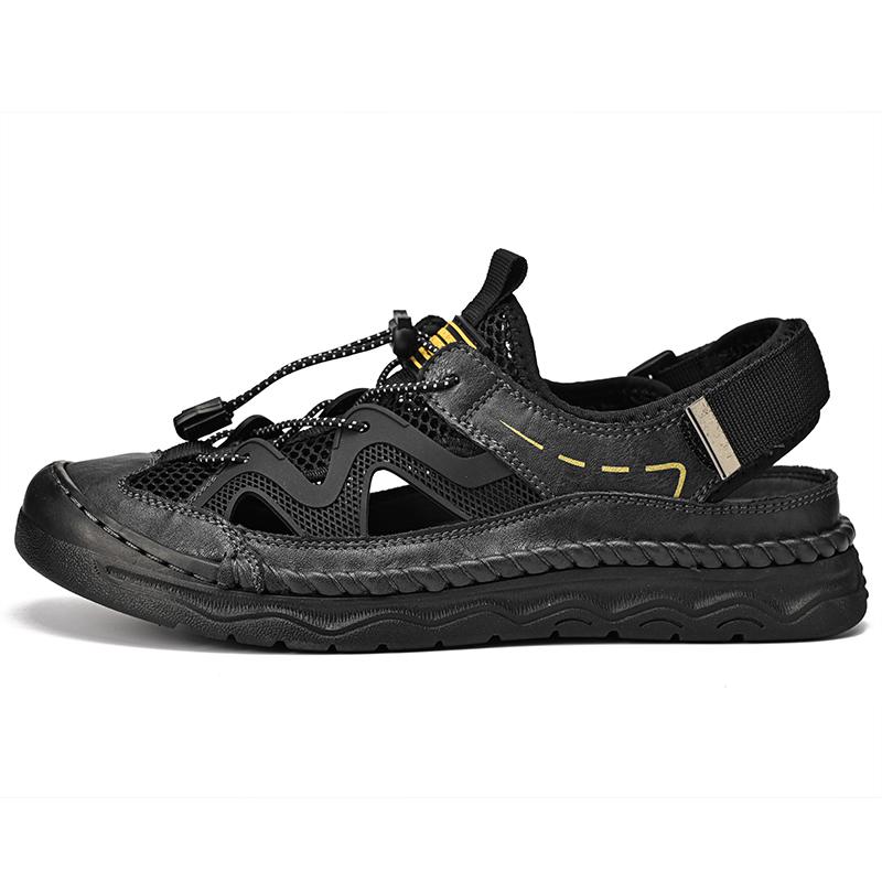New Men's Sandals Summer Breathable Mesh Sandals Men's Outdoor Casual Lightweight Beach Sandals Fashion Large 39-46