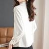Elegante weiße Hemden mit Schleifenkragen für Damen, Langarm, Koreanische Modekleidung, Blusas Mujer, Arbeits-Chiffonblusen, Büro-Damenoberteile, Y2k