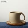 KEMORELA Ceramic Coffee Cups and Saucers Simple Water Cup 220ml Breakfast Milk Oat Drink Mug Exquisite Afternoon Tea Coffee Cup