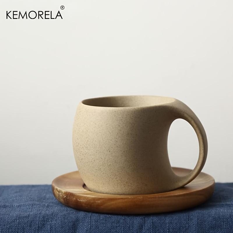 

KEMORELA Ceramic Coffee Cups and Saucers Simple Water Cup 220ml Breakfast Milk Oat Drink Mug Exquisite Afternoon Tea Coffee Cup 220ml