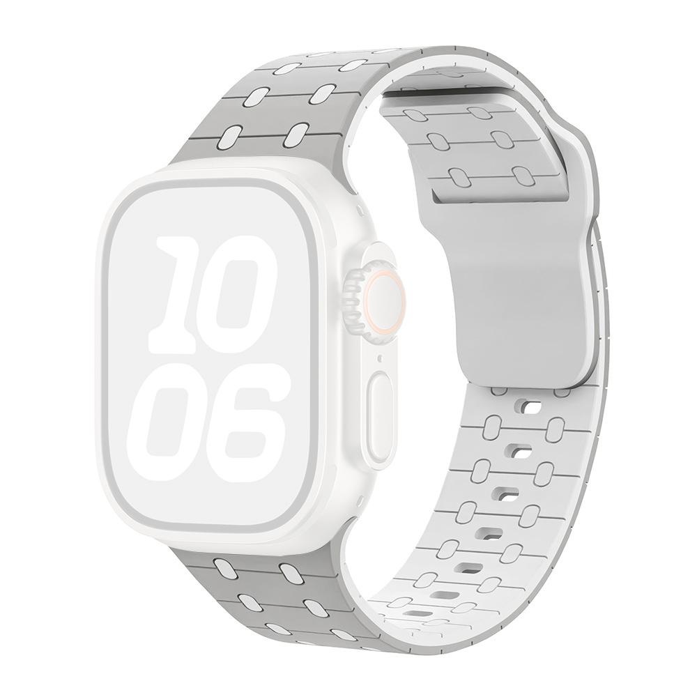 Silicone Band for Apple Watch Series 10 9 8 7 SE 6 5 4 3 2 1 42mm 41mm 40mm 38mm Stylish Adjustable Watch Strap