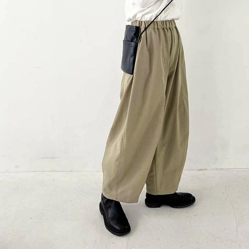 Japanese Spring and Summer Casual Pants Women's Simple Casual Solid Color All-match Bloomers Wide-leg Pants Trousers