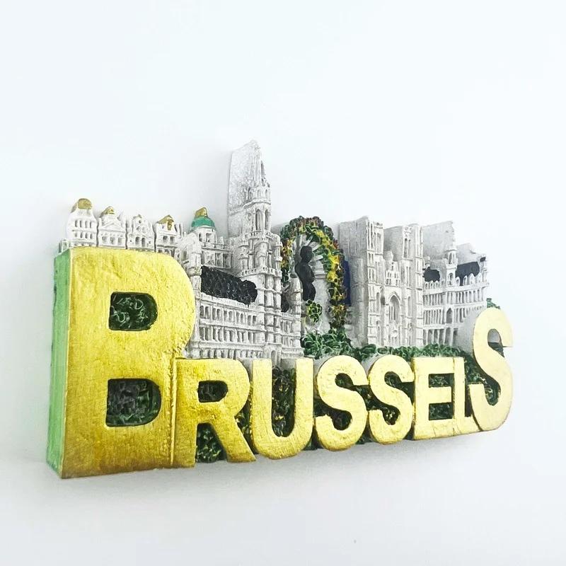 Belgium Fridge Stickers Brussels Tourist Souvenirs Travel Fridge Magnets Home Decor Wedding Gifts Photo Wall Magnetic Stickers