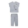 2025 Summer Fashion Casual Women's Two-Piece Set: Loose Short Sleeve Top & Seven-Point Pants