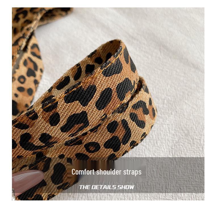 European & American Retro Leopard Print Shoulder Bag - Large Capacity, Stylish Mommy Tote