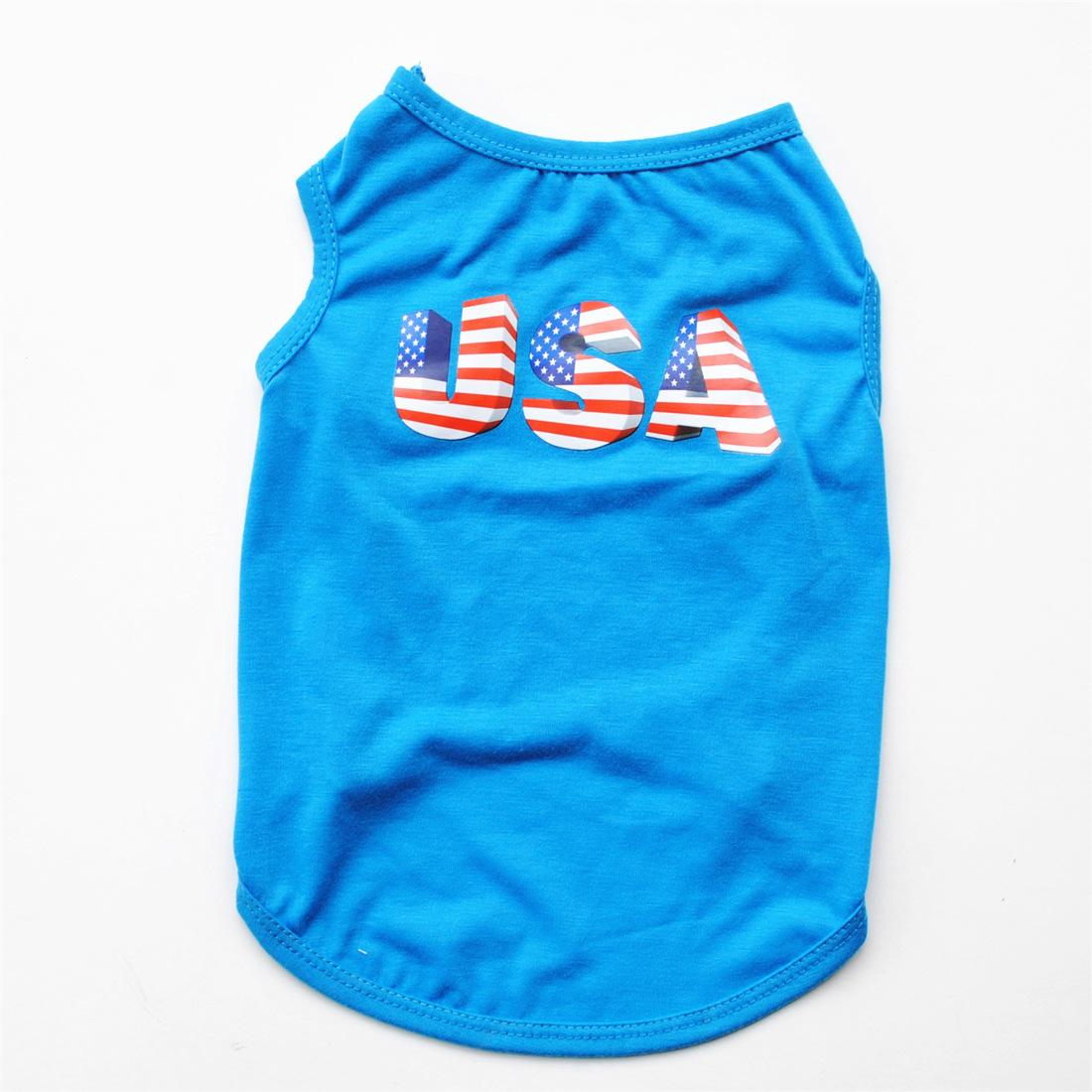 

Новая, День Независимости Одежда для собак, летняя футболка с жилетом для щенков, тонкая, дышащая L