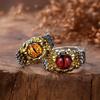 Zinc Zinc Alloy Copper Devil's Eye Ring Pleated Devil's Eye Opening Finger Ring Valentine's Day Gift