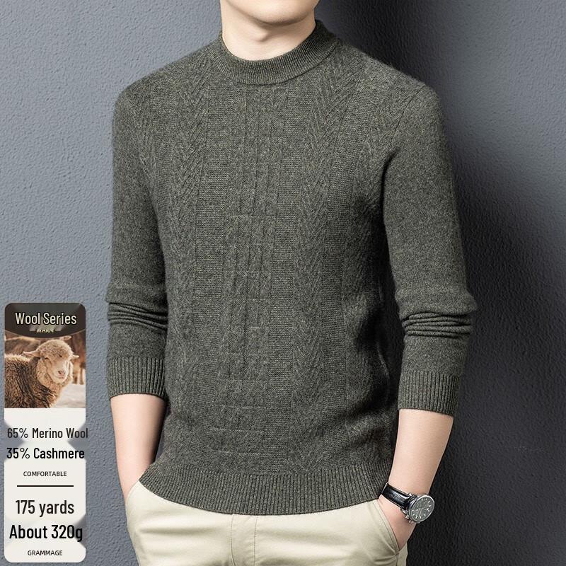 

Мужской свитер премиум-класса из смесовой кашемировой шерсти с круглым вырезом FXT6508 L