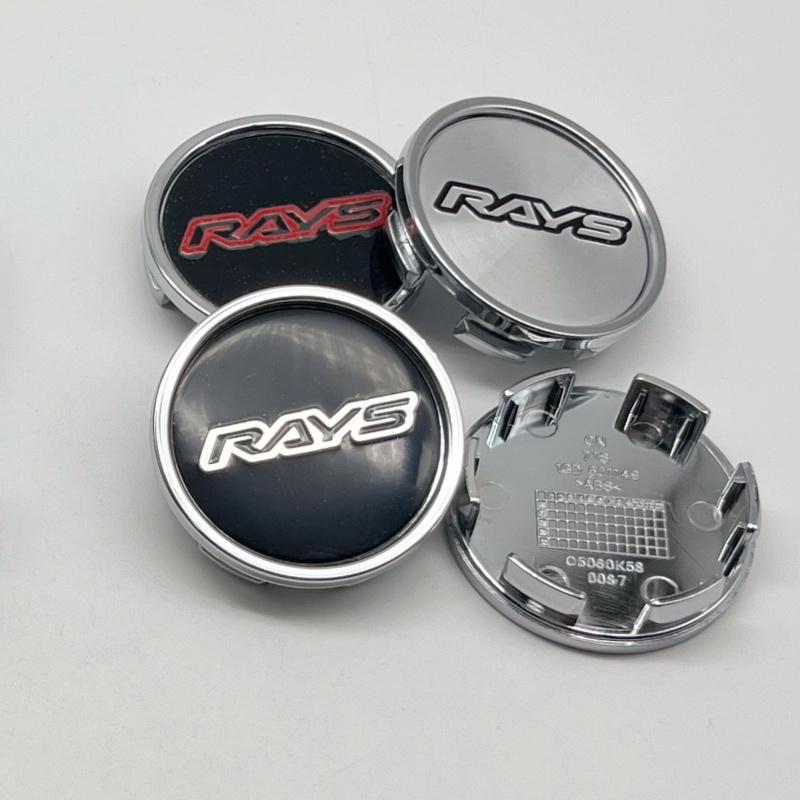 4pcs/Set High-Quality New 58mm K58mm For RAYS Emblem Logo Car Wheel Center Hub Caps Auto Replaces Styling Decoration Accessories
