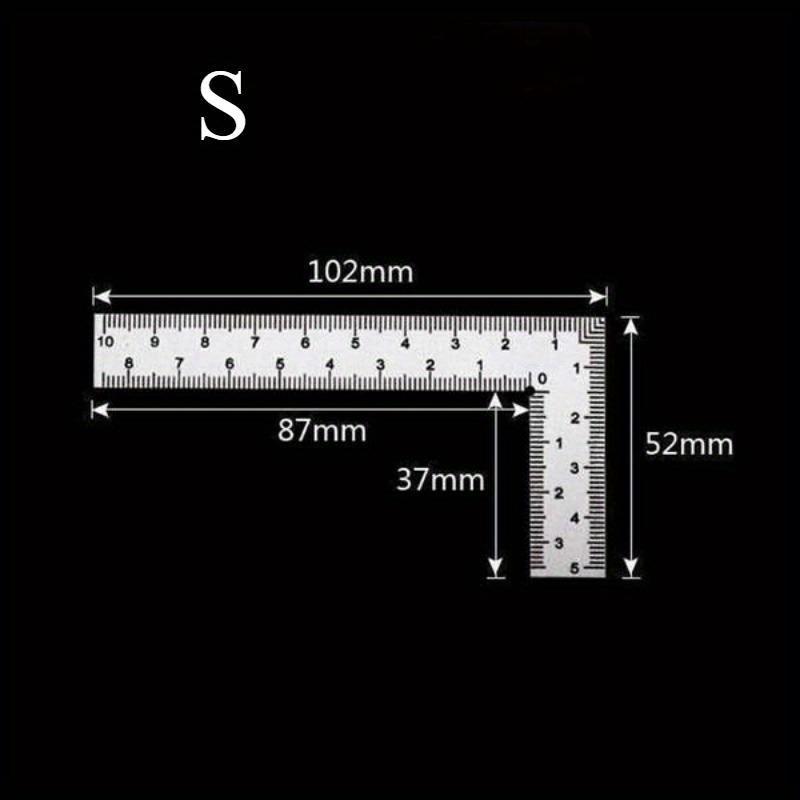 1Pcs Thickened Stainless Steel Ruler L-Shaped Right Angle Ruler Metal Small Frame Ruler Measuring Layout Tool Steel Angle Ruler