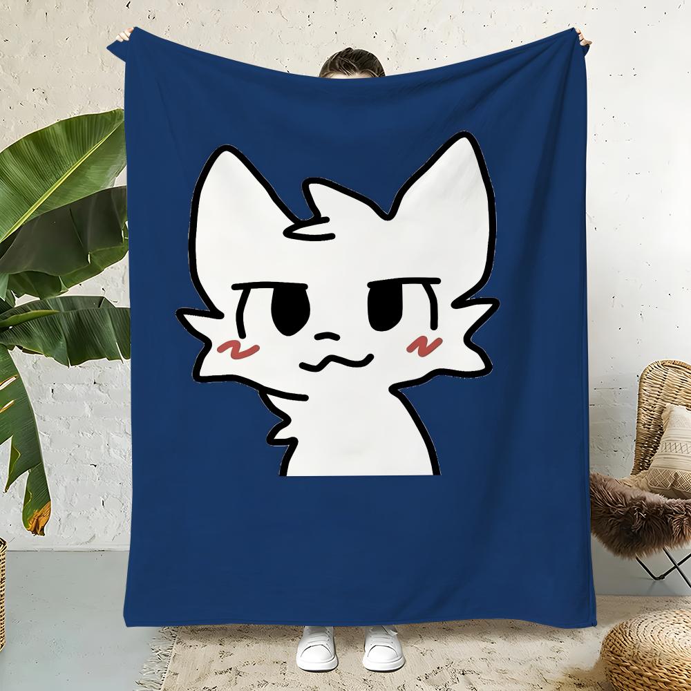 Pet B-Boykisser Silly Cat Cutes Throw Flannel Throw Blanket,Bed Home Office Nap Blanket Travel,Camping,Picnic Blanket Soft 75cmx90cm