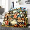 1pc Totoro Friends Forest Flannel Blanket,Ultra Soft Warm Plush Throw for Home Bedroom Bed Sofa Cover Camping Picnic Gift Y7171