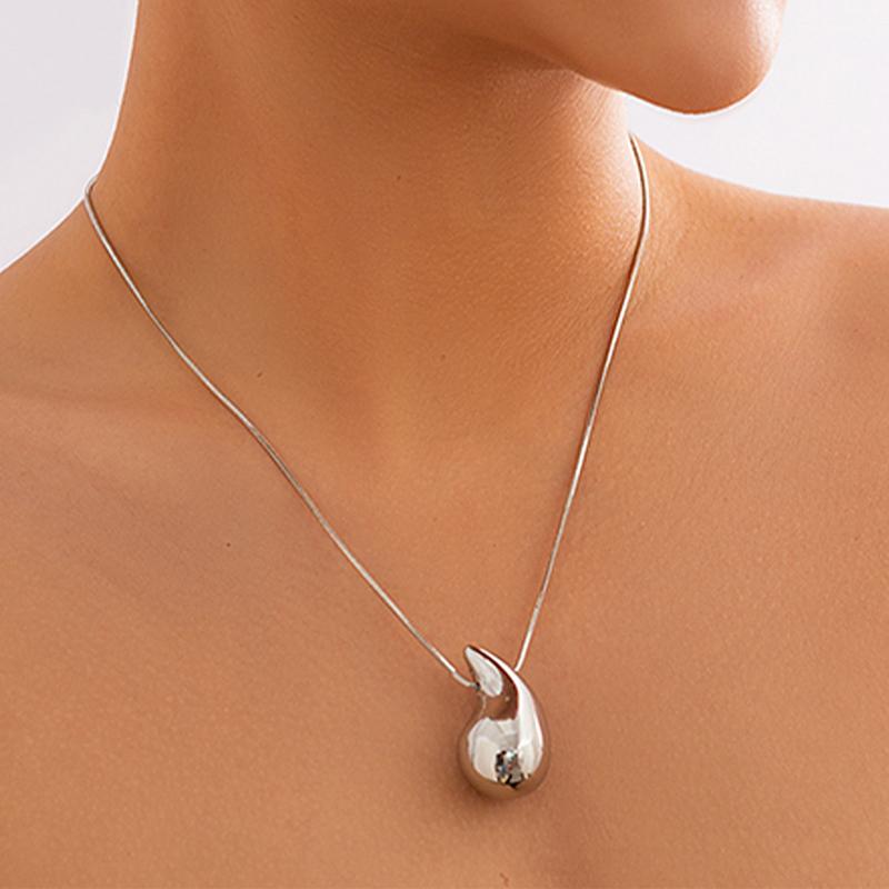 Foxanry капля воды геометрическое ожерелье для женщин и девочек креативные преувеличенные — фото 5