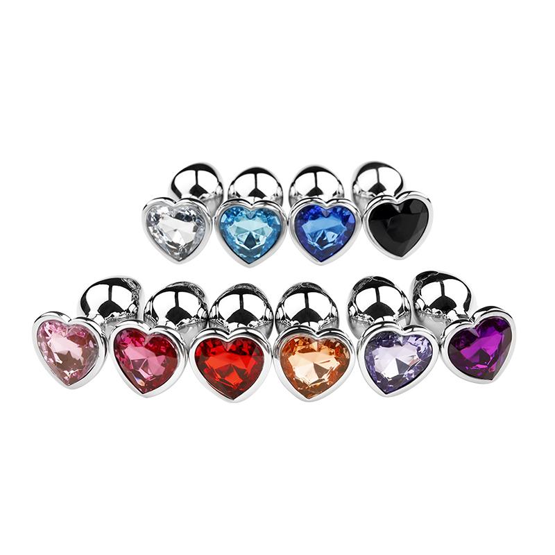 Metal Anal Plug for Women Men Couples Butt Plug Butt Toy Adult Game Masturbator Anal S/M/L Diamond Sex Toy for Adult Products