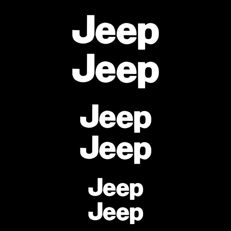 6Pcs Car Brake Caliper Sticker Decals for Jeep Renegade Wrangler JK JL Grand Cherokee Auto Wheel Rim Exterior Decor Accessories AJY1