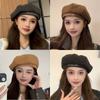 Fall Winter Beret Hat For Women Slimming Face Octagon Cap British Vintage Literary Artist Hat Dark Academia Fashion Accessory
