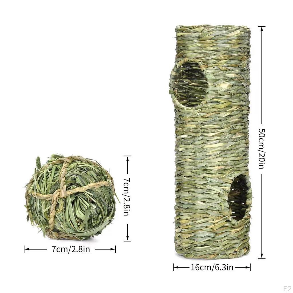Hamster Grass Tunnel Toy Lightweight Durable Interactive Hiding Tube for Small s