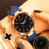 Luxury Starry Sky Watch For Women Fashion Quartz Wristwatch Ladies Casual Leather Strap Watches