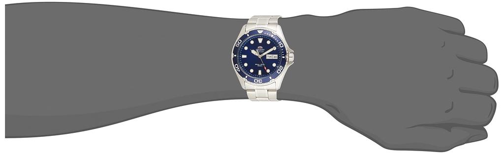 Orient Diver Style Men's Automatic/Manual Watch, Stainless Steel, Blue/Silver, 200m Water Resistant