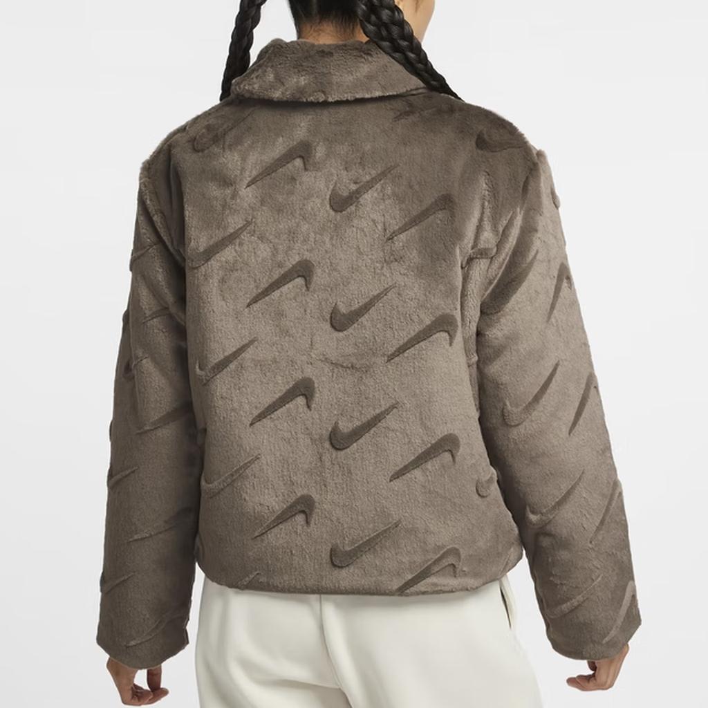 Nike Fashion Casual Long Sleeve Jacket Women Jackets Brown FV8020004