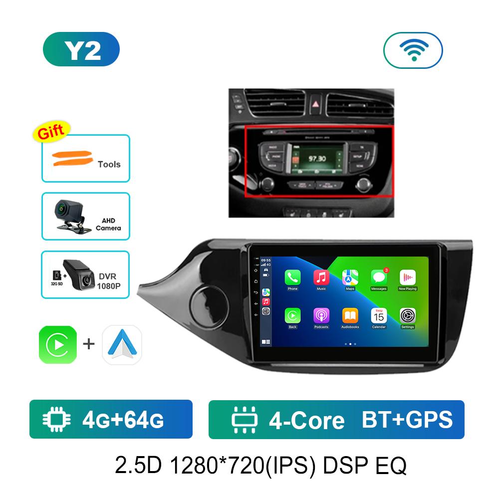 Bluetooth Android System GPS Navi 4G Car Video Multimedia Player 9 Inch for KIA CEED JD Cee'd 2012-2018 IPS Screen WiFi Carplay