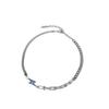 Stainless Steel Geometric Chain Necklace For Men And Women With Polished Finish