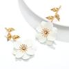 Hot Sale Trend Premium Inlaid Flower Earrings Suitable for Daily Dating Vacation Wear