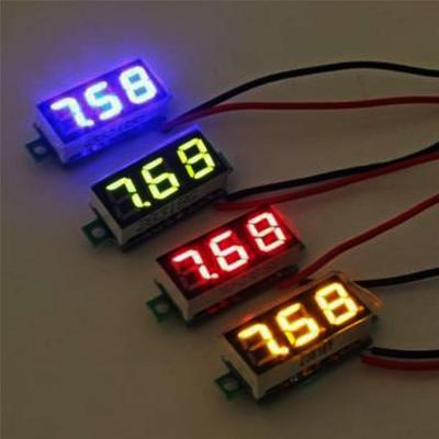 1Pc Detectors LED Display 2 Wires Mini Voltage Voltmeter 3-Digital Gauge Voltameter Panel Meter